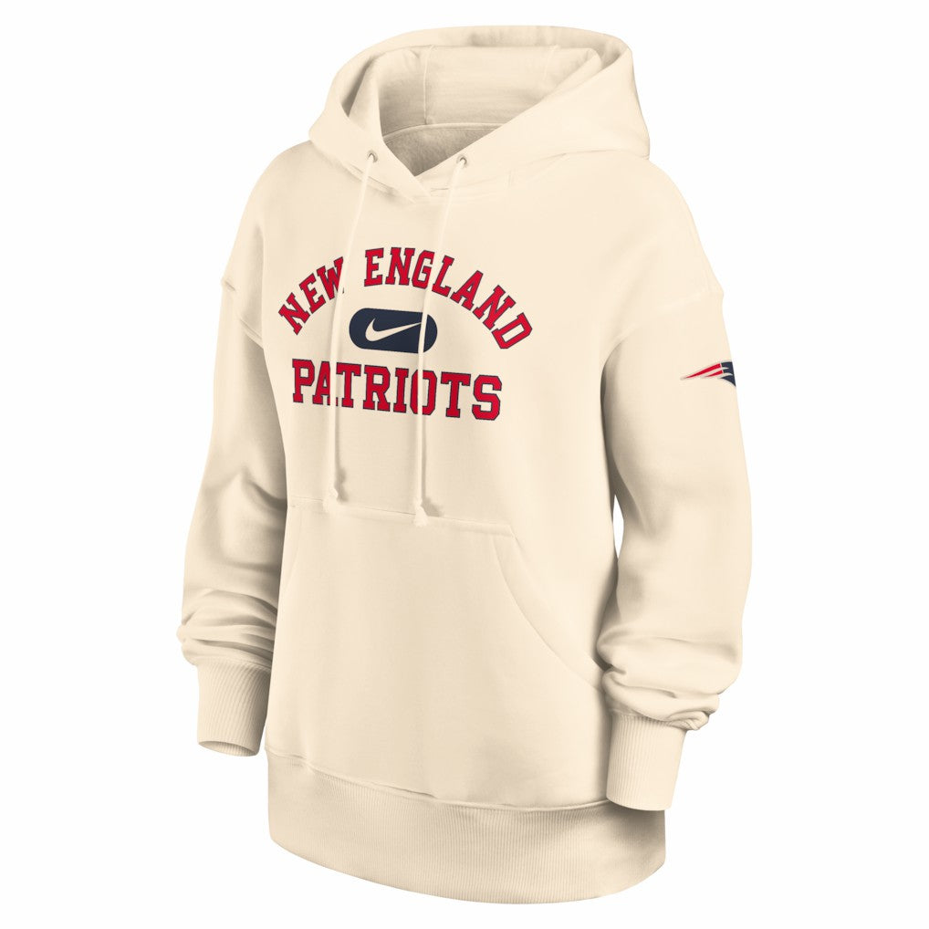 Nike New England Patriots Women's Oversized Legacy Phoenix Hoodie Natural