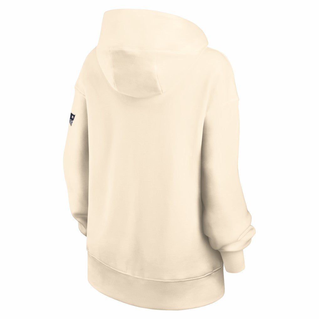Nike New England Patriots Women's Oversized Legacy Phoenix Hoodie Natural