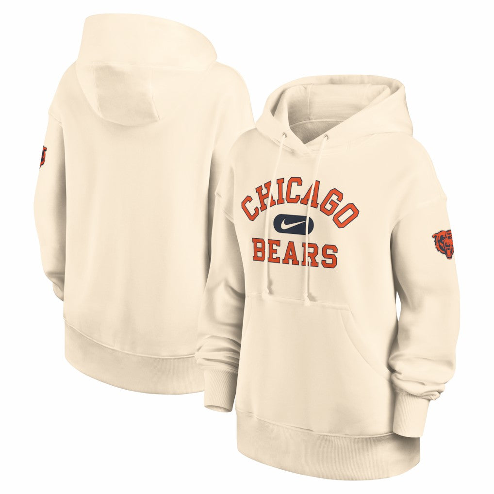 Nike Chicago Bears Women's Oversized Legacy Phoenix Hoodie Natural