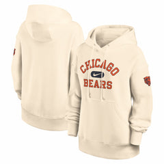 Nike Chicago Bears Women's Oversized Legacy Phoenix Hoodie Natural