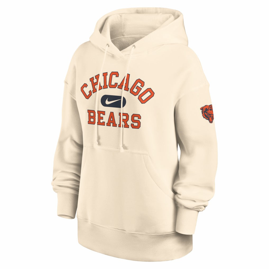 Nike Chicago Bears Women's Oversized Legacy Phoenix Hoodie Natural
