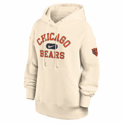 Nike Chicago Bears Women's Oversized Legacy Phoenix Hoodie Natural