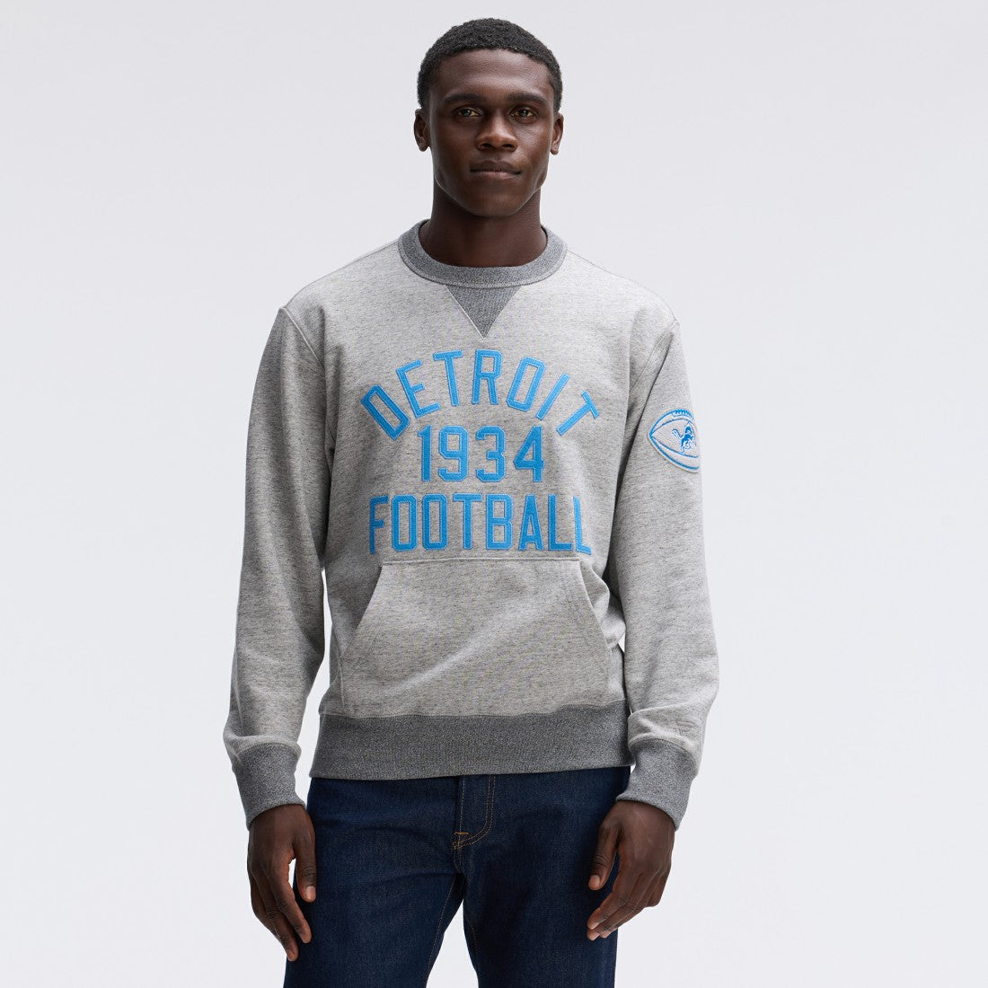 Fanatics Detroit Lions IconicFleece Pocket Sweatshirt Heather Gray