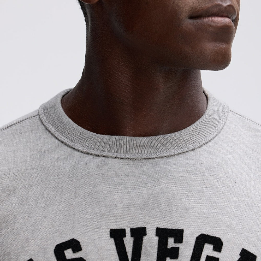 Fanatics Las Vegas Raiders IconicFleece Short Sleeve Sweatshirt Heather Gray