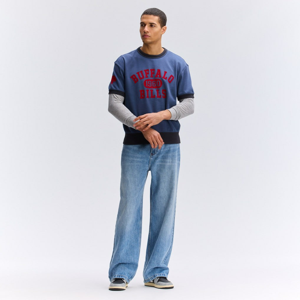 Fanatics Buffalo Bills IconicFleece Short Sleeve Sweatshirt Royal
