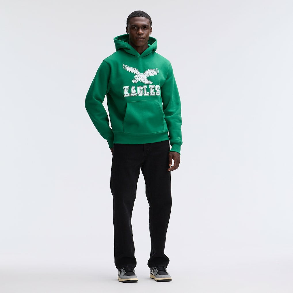 Fanatics Philadelphia Eagles IconicFleece Flocked Hoodie Kelly Green