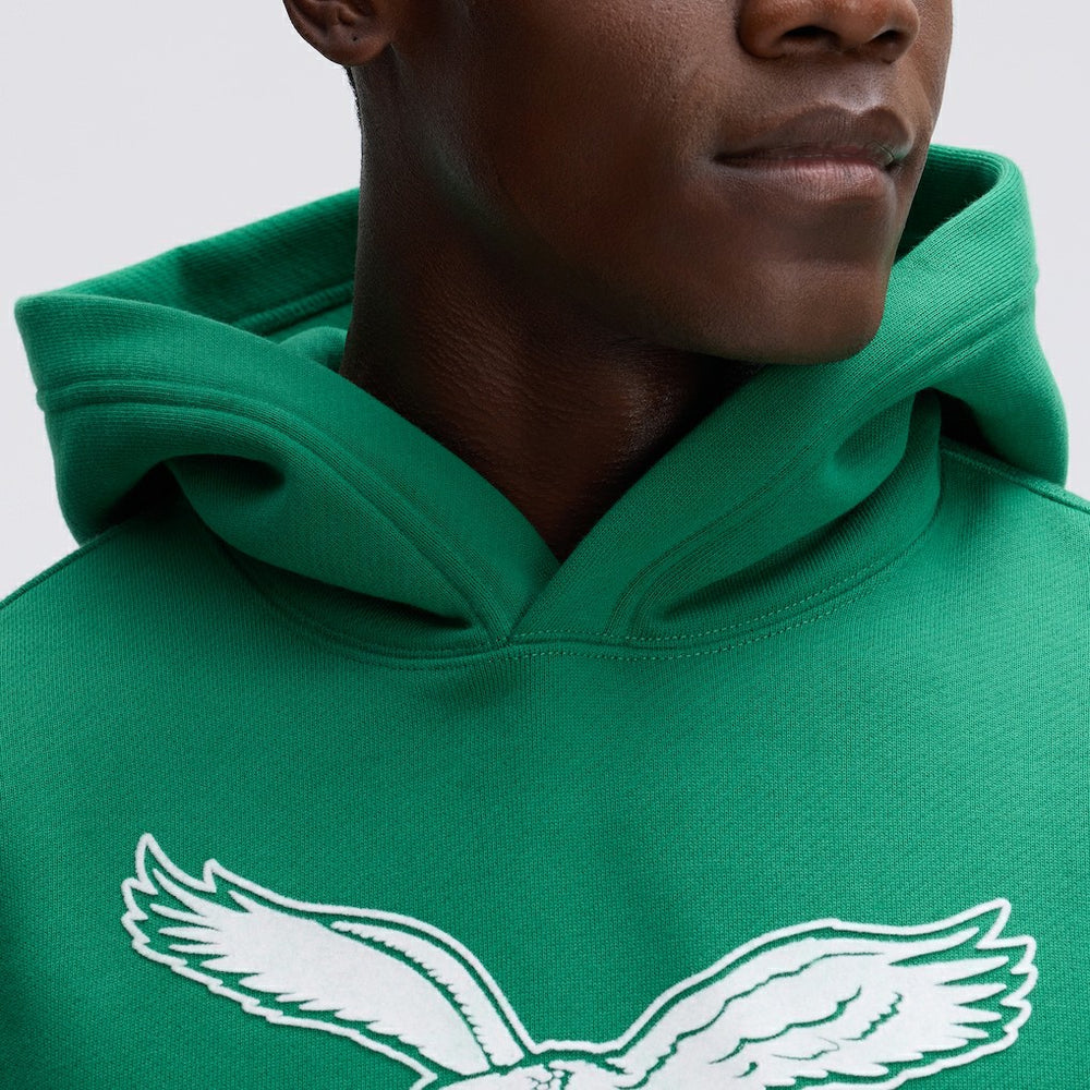 Fanatics Philadelphia Eagles IconicFleece Flocked Hoodie Kelly Green