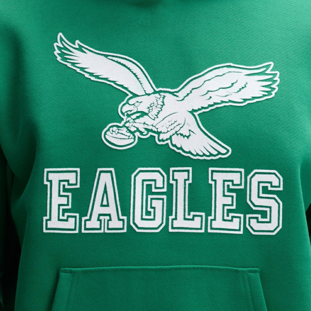 Fanatics Philadelphia Eagles IconicFleece Flocked Hoodie Kelly Green