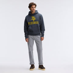 Fanatics Minnesota Vikings IconicFleece Flocked Hoodie Charcoal