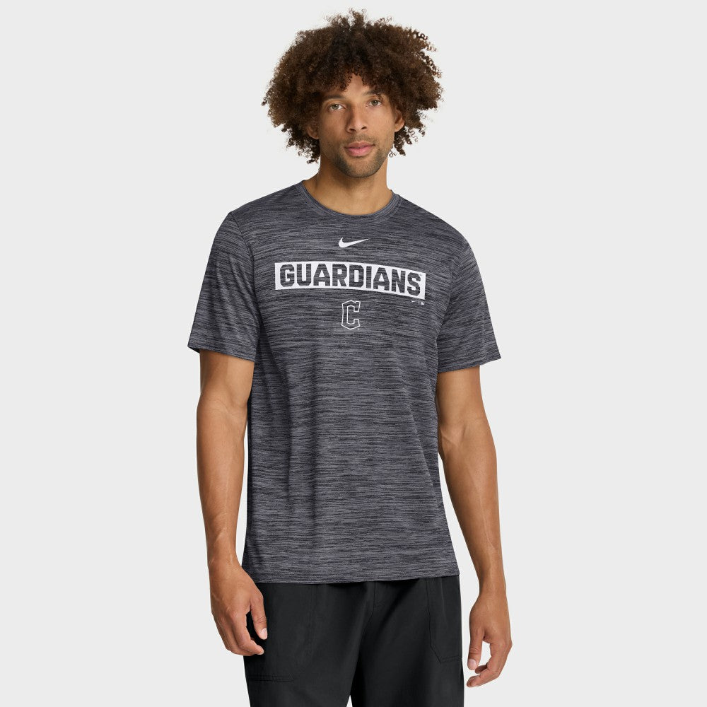 Cleveland Guardians Nike Velocity Dri-FIT T-Shirt - Black - Nike on Sale