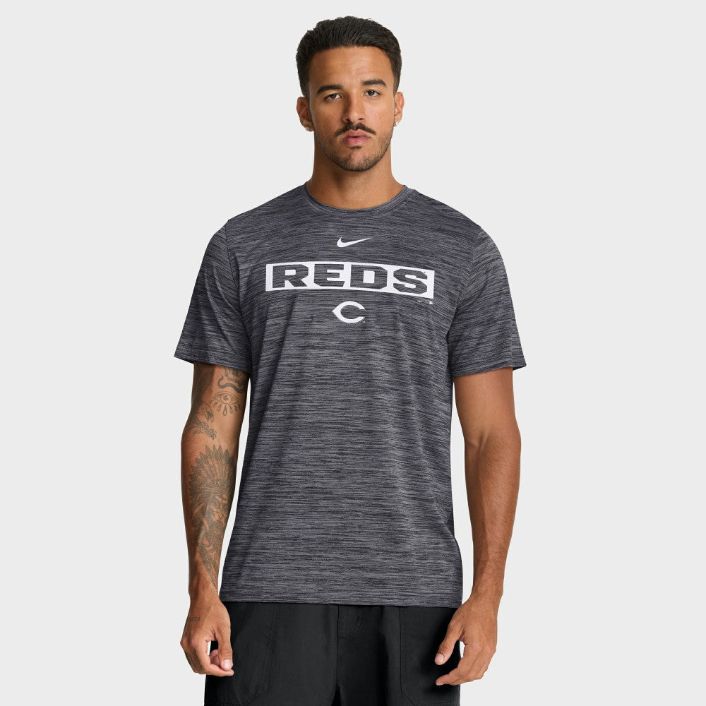 Cincinnati Reds Nike Velocity Dri-FIT T-Shirt - Black - Nike on Sale
