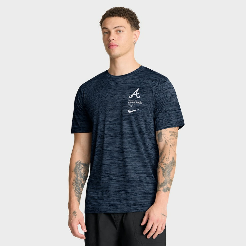 Atlanta Braves Nike Velocity Dri-FIT T-Shirt - Navy - Nike Lifestyle
