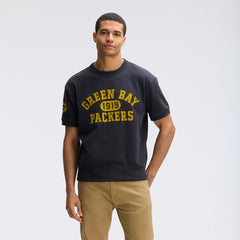 Fanatics Green Bay Packers IconicFleece Short Sleeve Sweatshirt Black