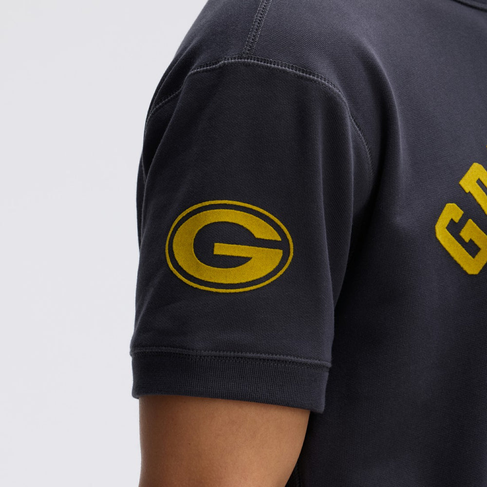 Fanatics Green Bay Packers IconicFleece Short Sleeve Sweatshirt Black
