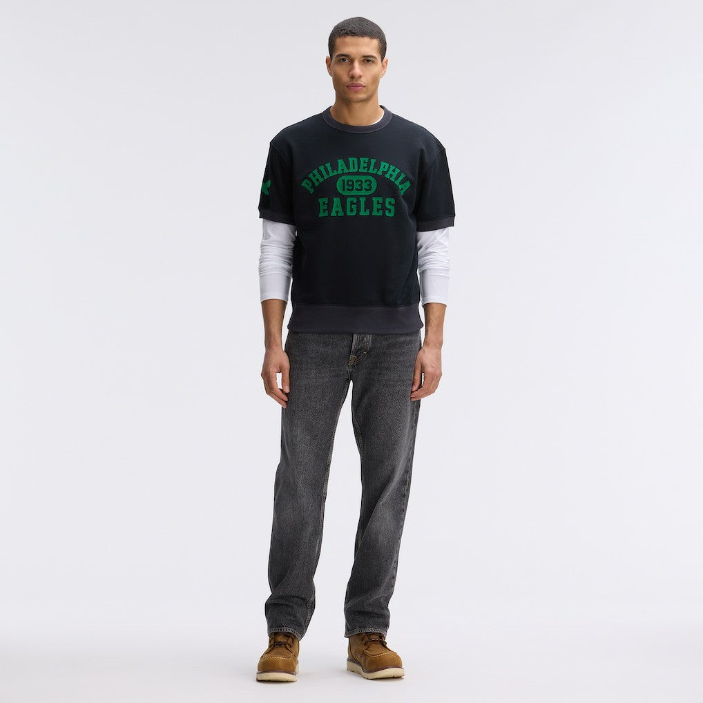 Fanatics Philadelphia Eagles IconicFleece Short Sleeve Sweatshirt Black
