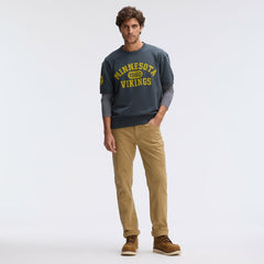 Fanatics Minnesota Vikings IconicFleece Short Sleeve Sweatshirt Charcoal