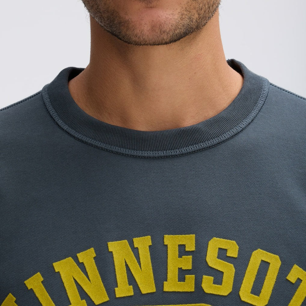 Fanatics Minnesota Vikings IconicFleece Short Sleeve Sweatshirt Charcoal
