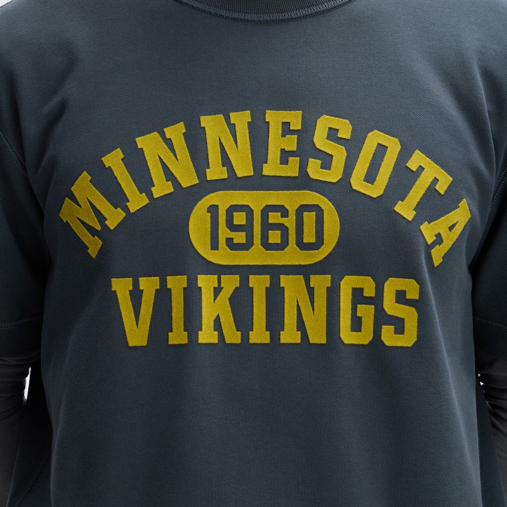 Fanatics Minnesota Vikings IconicFleece Short Sleeve Sweatshirt Charcoal