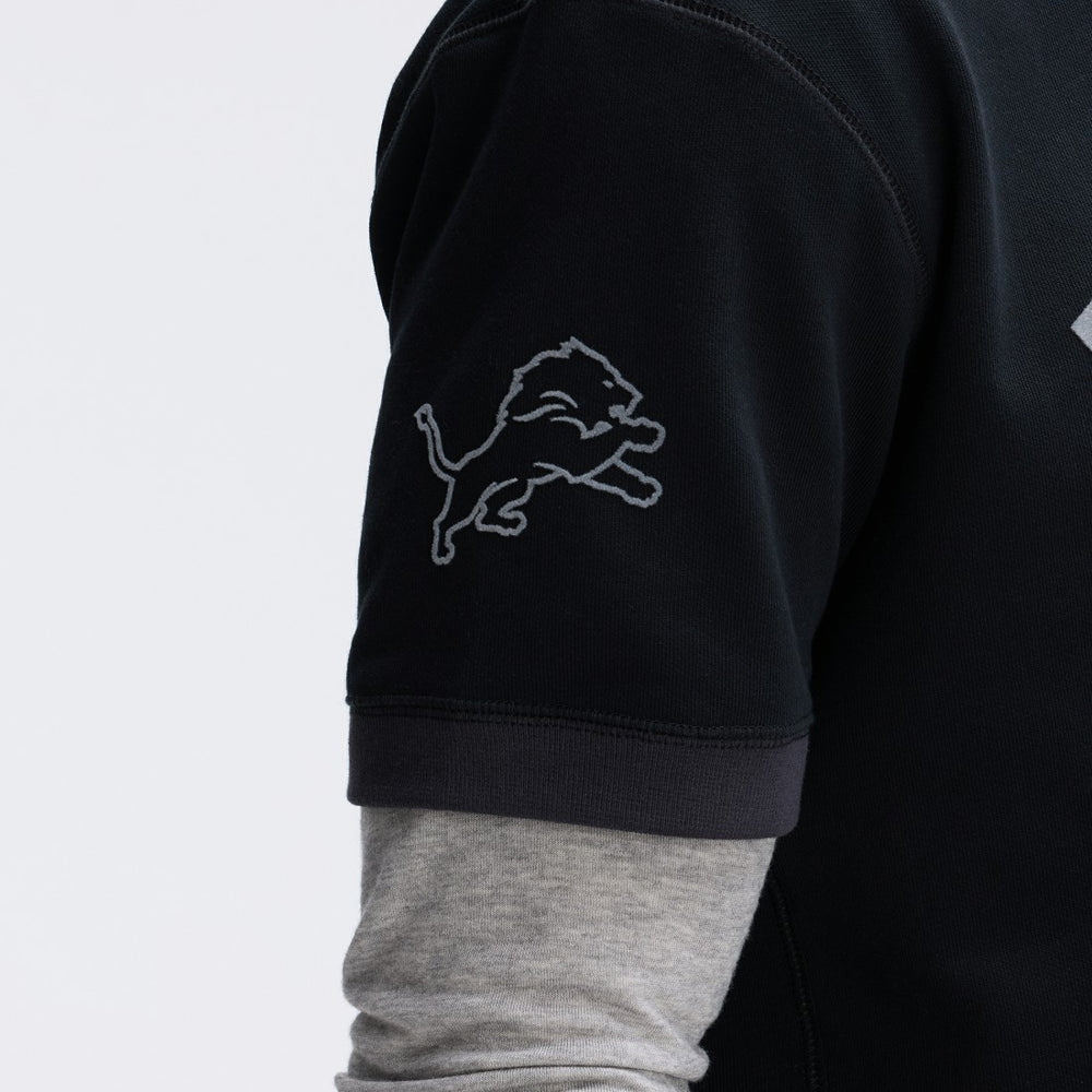 Fanatics Detroit Lions IconicFleece Short Sleeve Sweatshirt Black