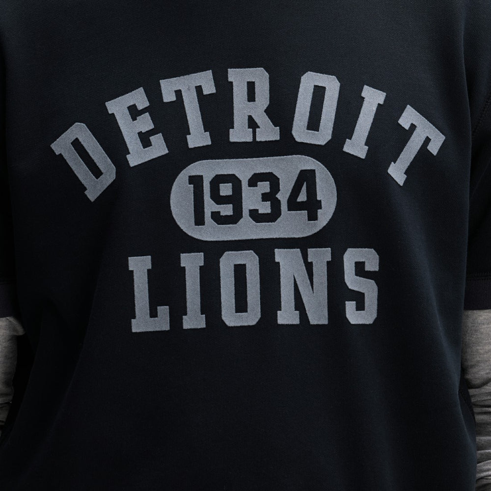 Fanatics Detroit Lions IconicFleece Short Sleeve Sweatshirt Black