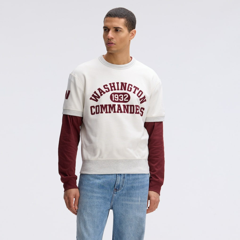 Fanatics Washington Commanders IconicFleece Short Sleeve Sweatshirt Oatmeal