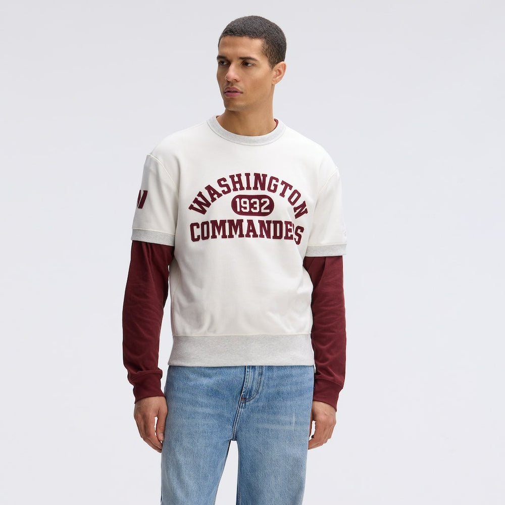 Fanatics Washington Commanders IconicFleece Short Sleeve Sweatshirt Oatmeal