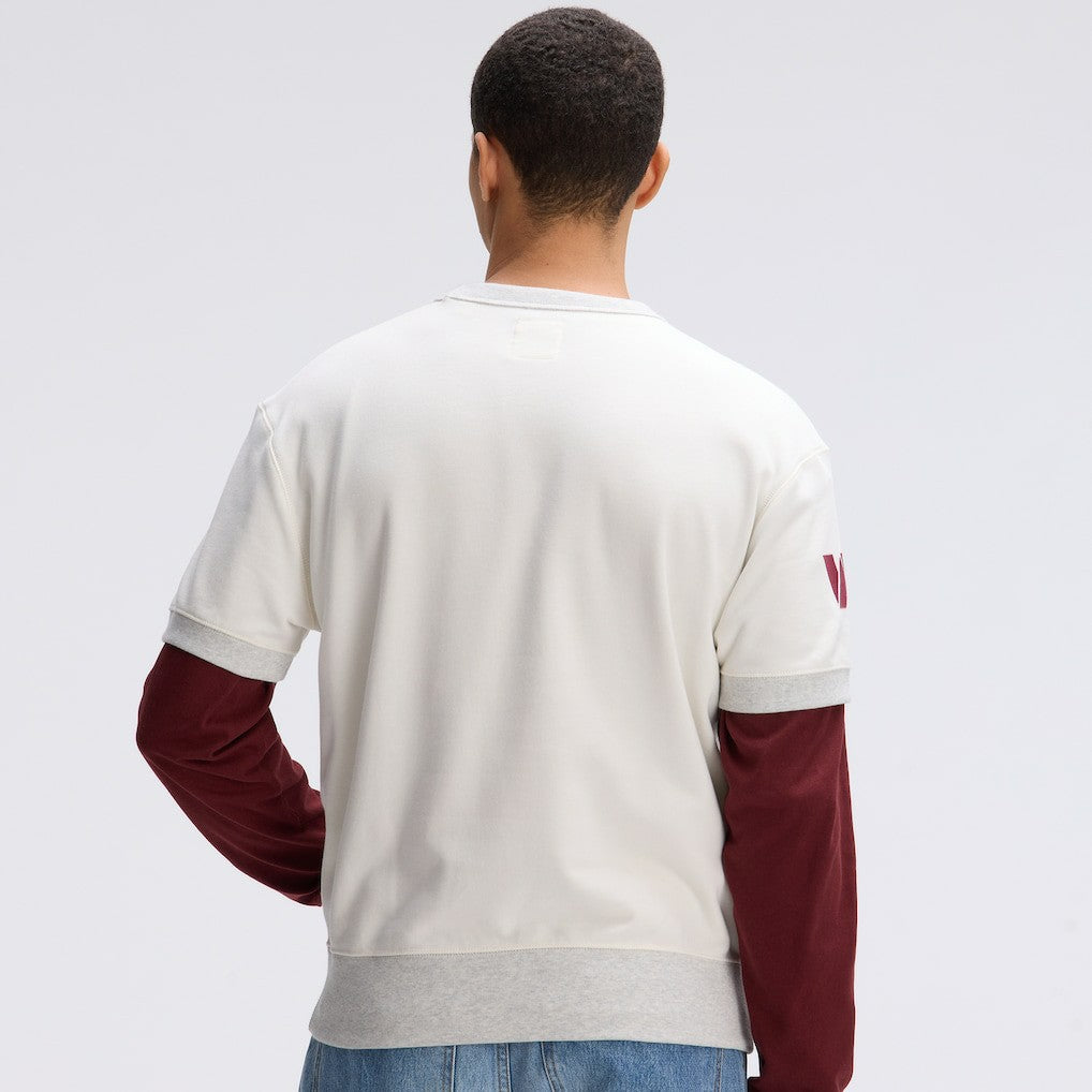 Fanatics Washington Commanders IconicFleece Short Sleeve Sweatshirt Oatmeal