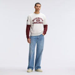Fanatics Washington Commanders IconicFleece Short Sleeve Sweatshirt Oatmeal