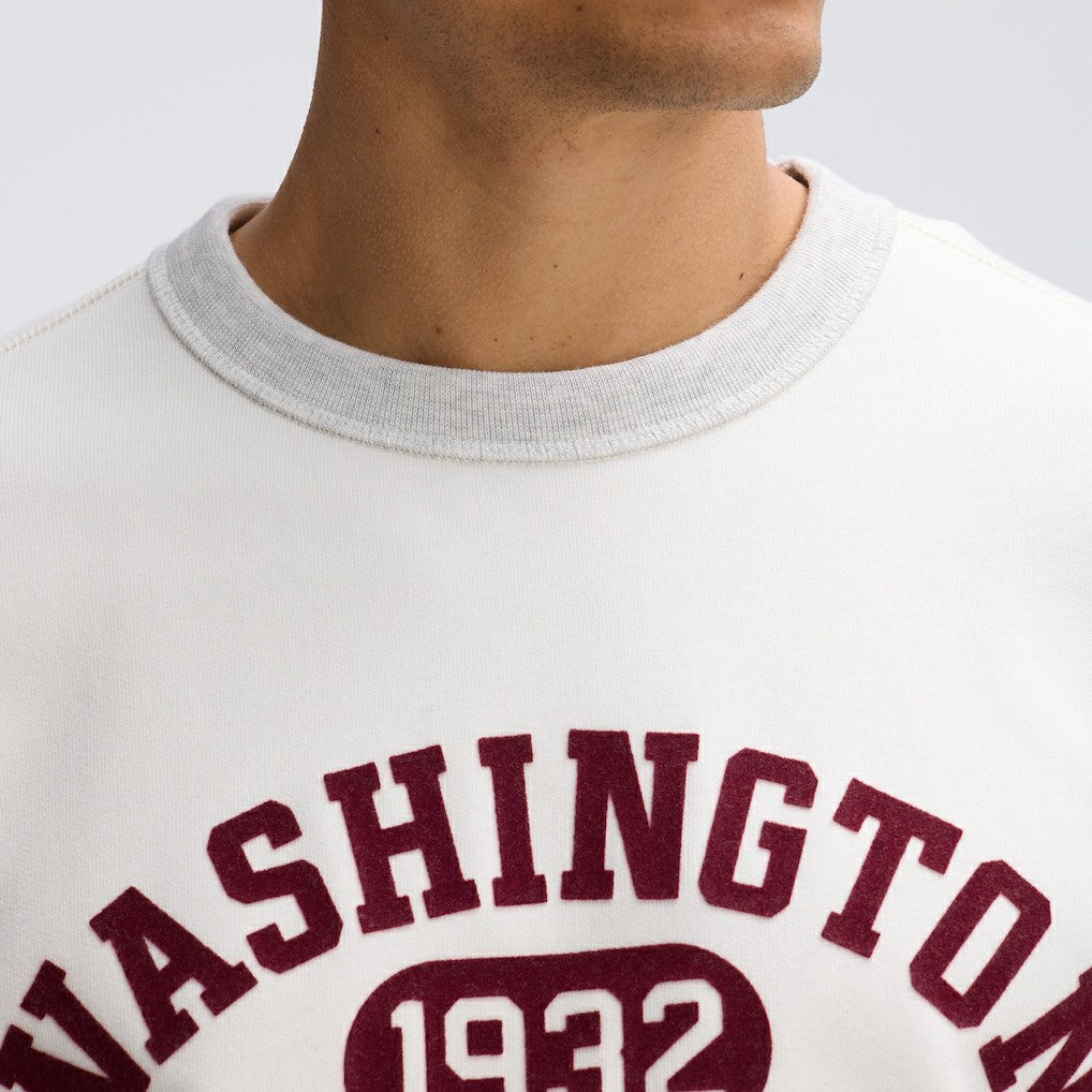 Fanatics Washington Commanders IconicFleece Short Sleeve Sweatshirt Oatmeal