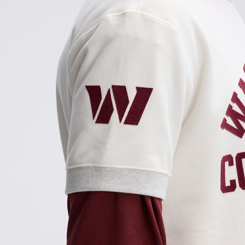 Fanatics Washington Commanders IconicFleece Short Sleeve Sweatshirt Oatmeal