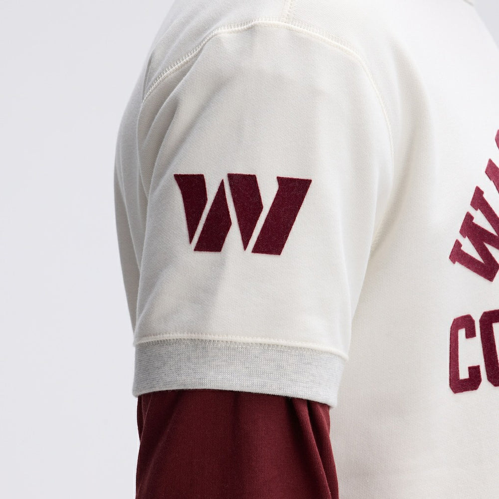 Fanatics Washington Commanders IconicFleece Short Sleeve Sweatshirt Oatmeal