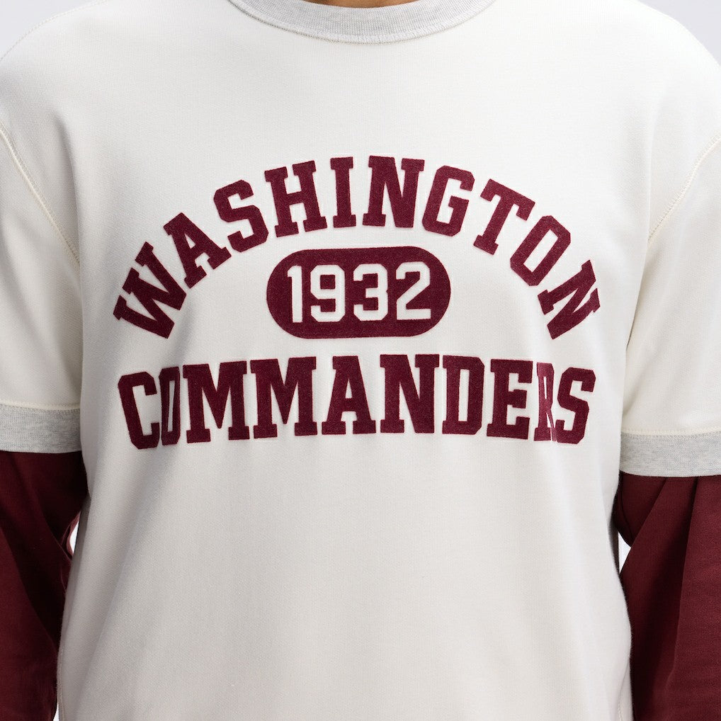 Fanatics Washington Commanders IconicFleece Short Sleeve Sweatshirt Oatmeal