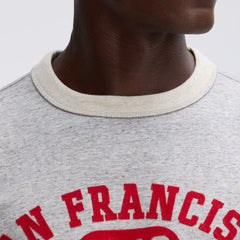 Fanatics San Francisco 49ers IconicFleece Short Sleeve Sweatshirt Heather Gray