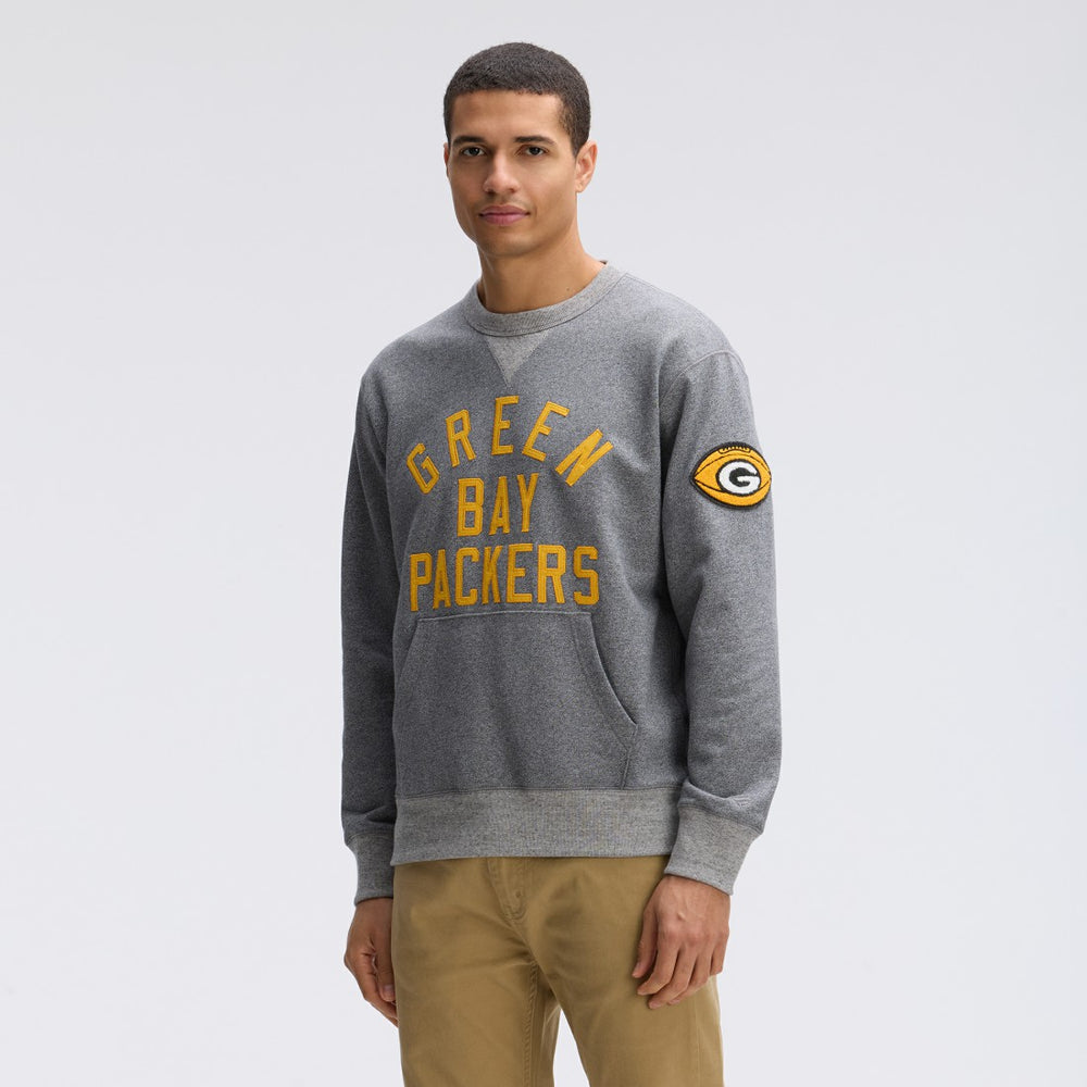 Fanatics Green Bay Packers IconicFleece Pocket Sweatshirt Athletic Heather Gray