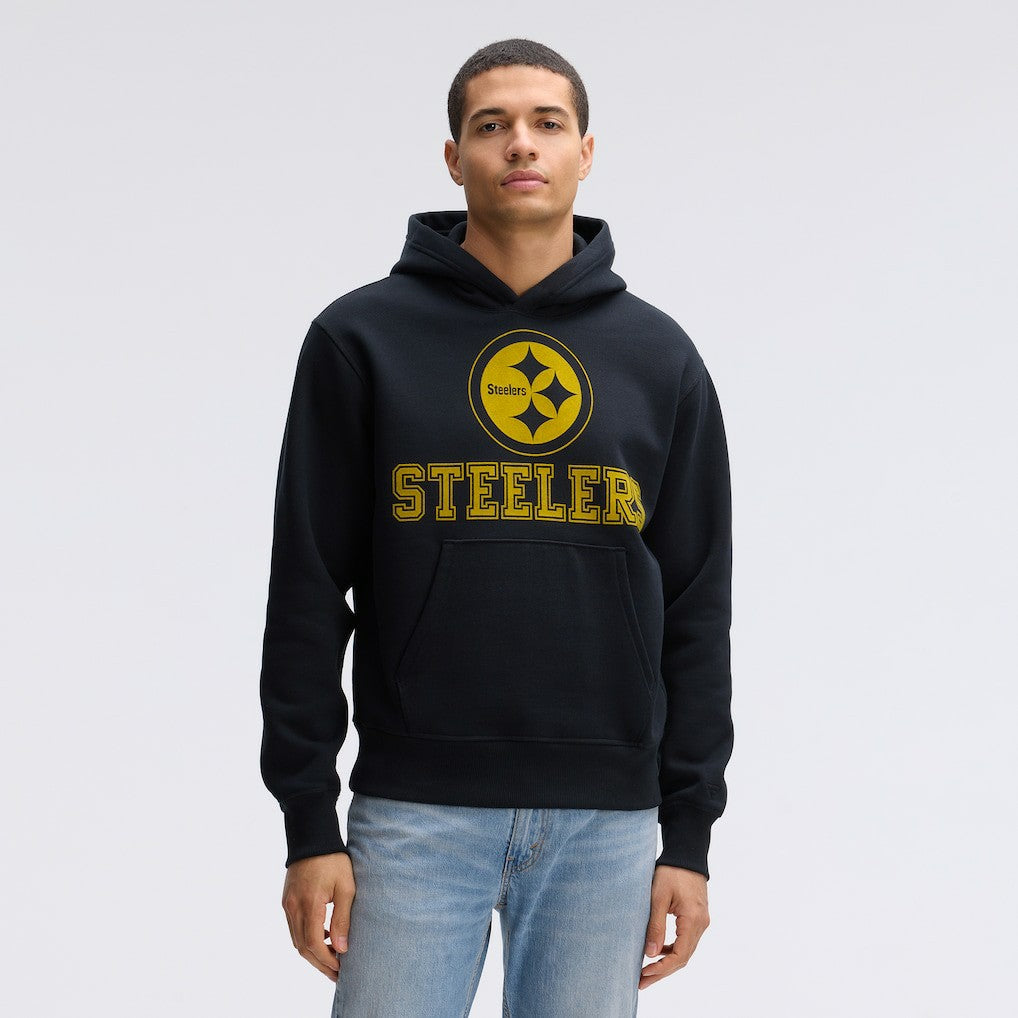 Fanatics Pittsburgh Steelers IconicFleece Flocked Hoodie Black