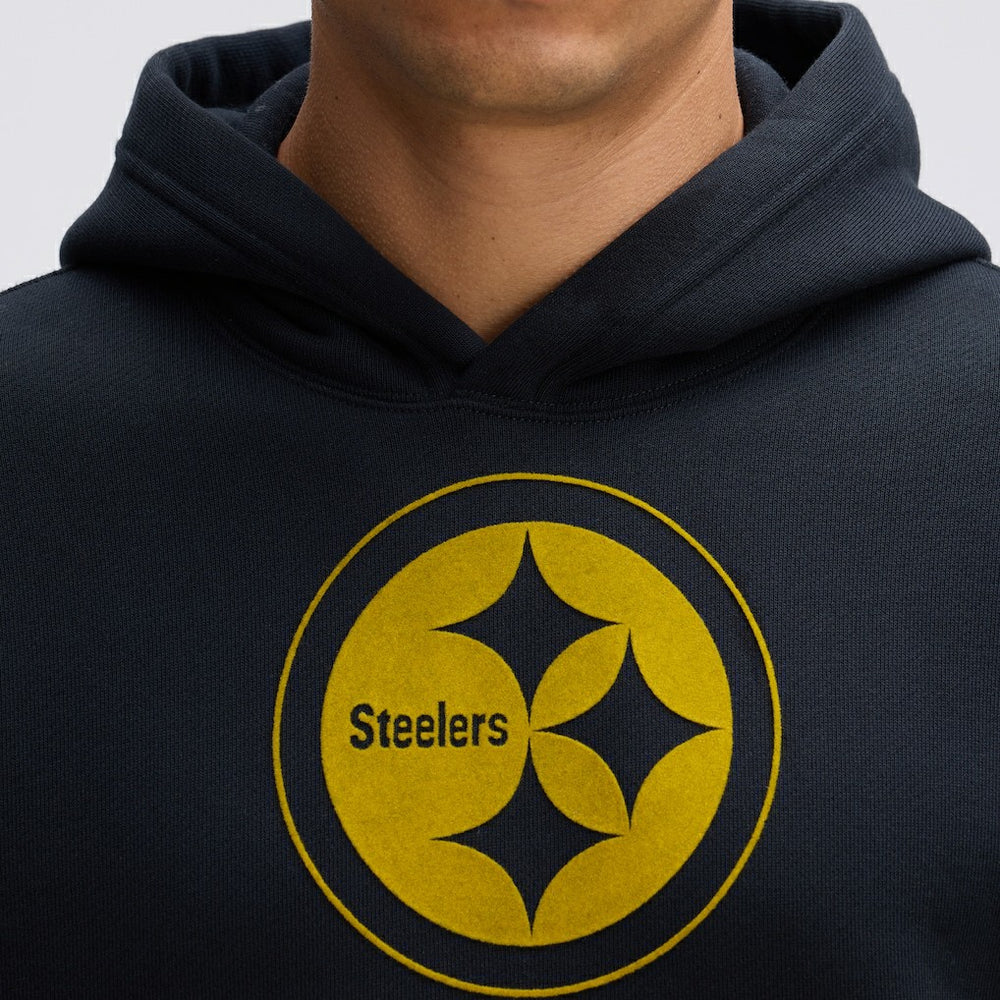 Fanatics Pittsburgh Steelers IconicFleece Flocked Hoodie Black