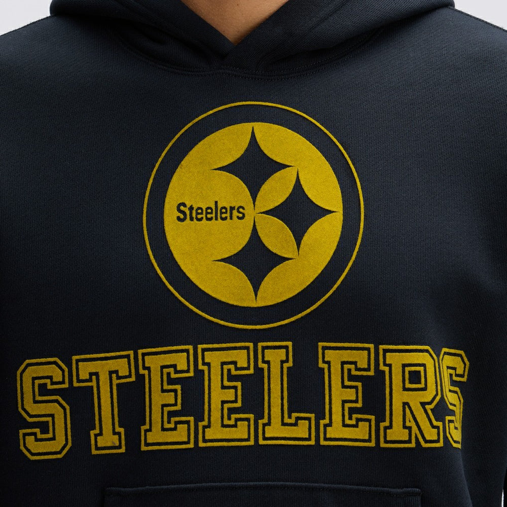 Fanatics Pittsburgh Steelers IconicFleece Flocked Hoodie Black