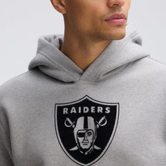 Fanatics Las Vegas Raiders IconicFleece Flocked Hoodie Heather Gray