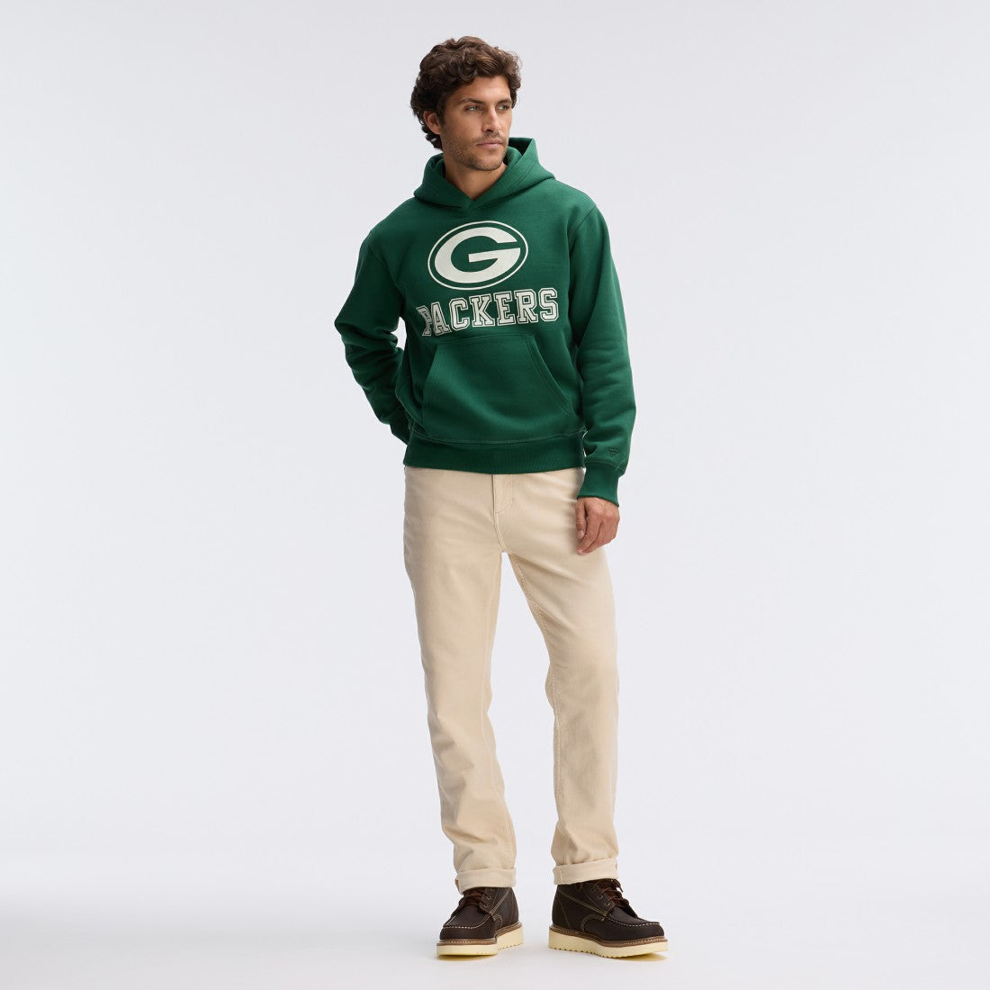 Fanatics Green Bay Packers IconicFleece Flocked Hoodie Green
