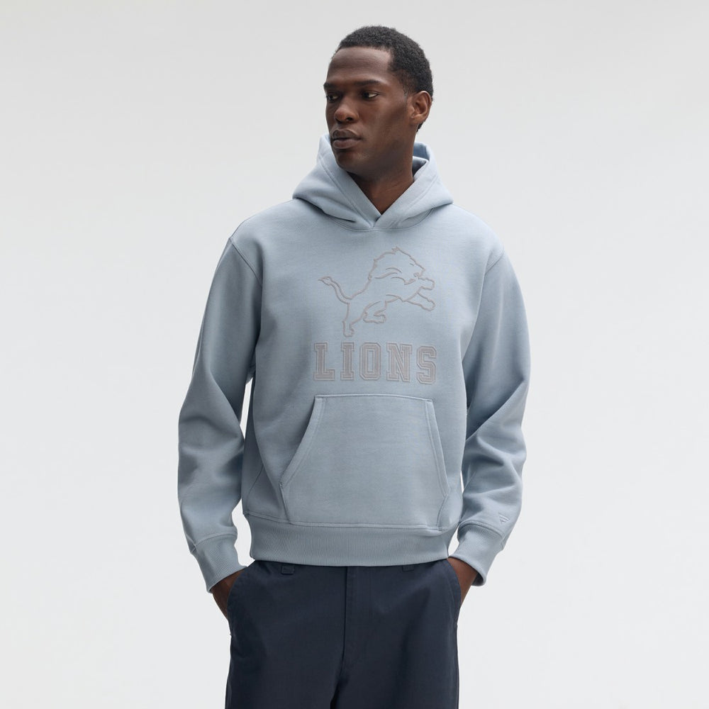 Fanatics Detroit Lions IconicFleece Flocked Hoodie Light Blue