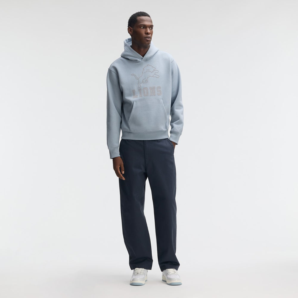 Fanatics Detroit Lions IconicFleece Flocked Hoodie Light Blue