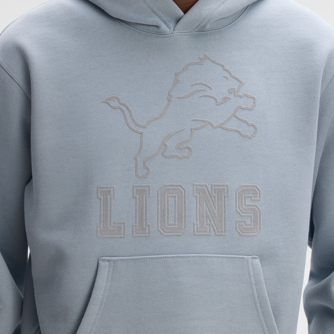 Fanatics Detroit Lions IconicFleece Flocked Hoodie Light Blue