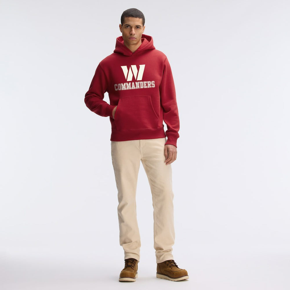 Fanatics Washington Commanders IconicFleece Flocked Hoodie Burgundy