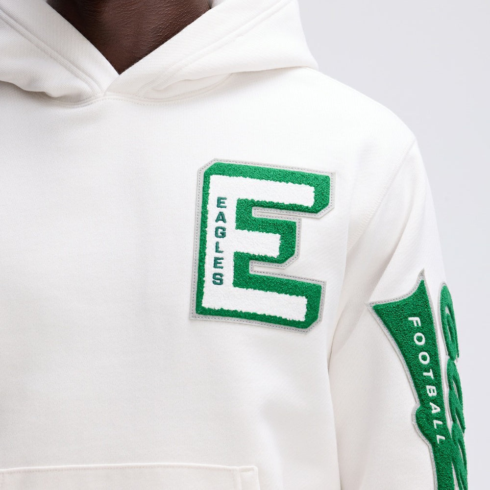 Fanatics Philadelphia Eagles IconicFleece Letterman Hoodie Oatmeal