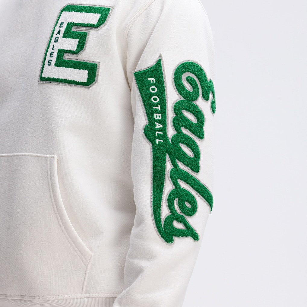 Fanatics Philadelphia Eagles IconicFleece Letterman Hoodie Oatmeal