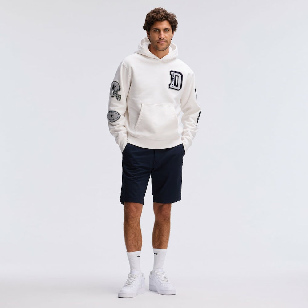Fanatics Dallas Cowboys IconicFleece Letterman Hoodie Oatmeal
