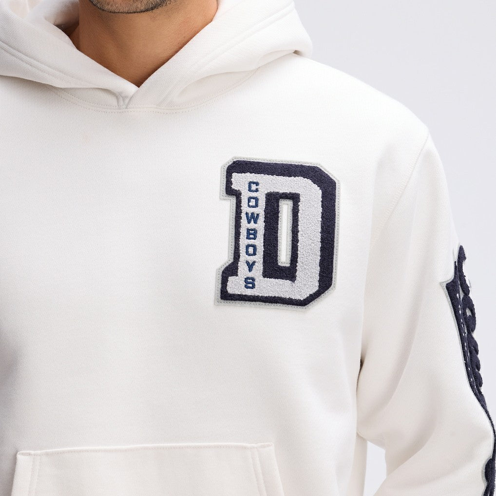 Fanatics Dallas Cowboys IconicFleece Letterman Hoodie Oatmeal