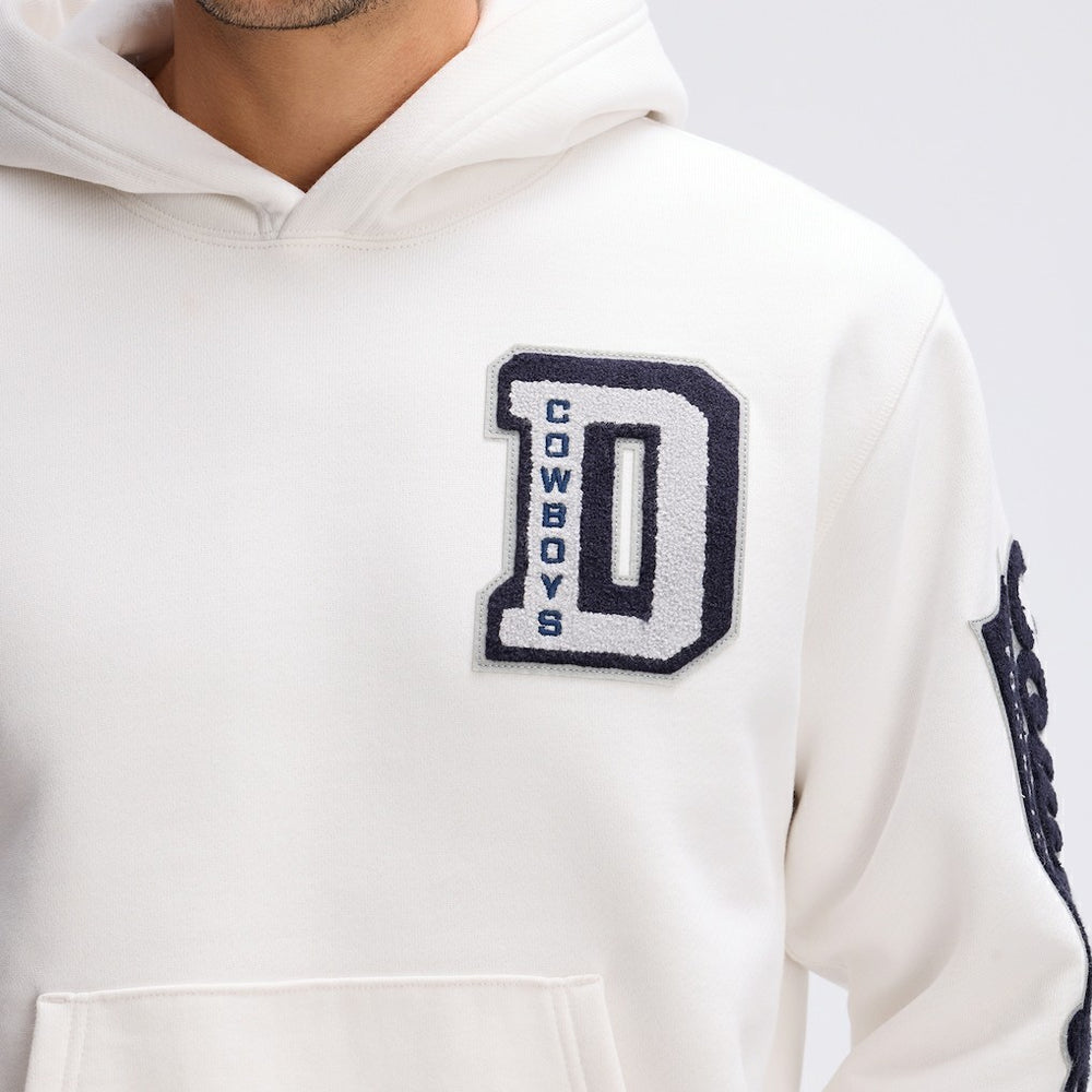 Fanatics Dallas Cowboys IconicFleece Letterman Hoodie Oatmeal
