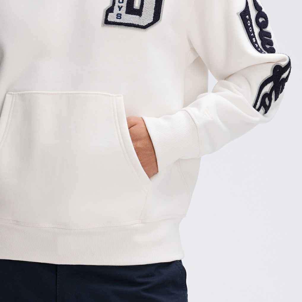 Fanatics Dallas Cowboys IconicFleece Letterman Hoodie Oatmeal