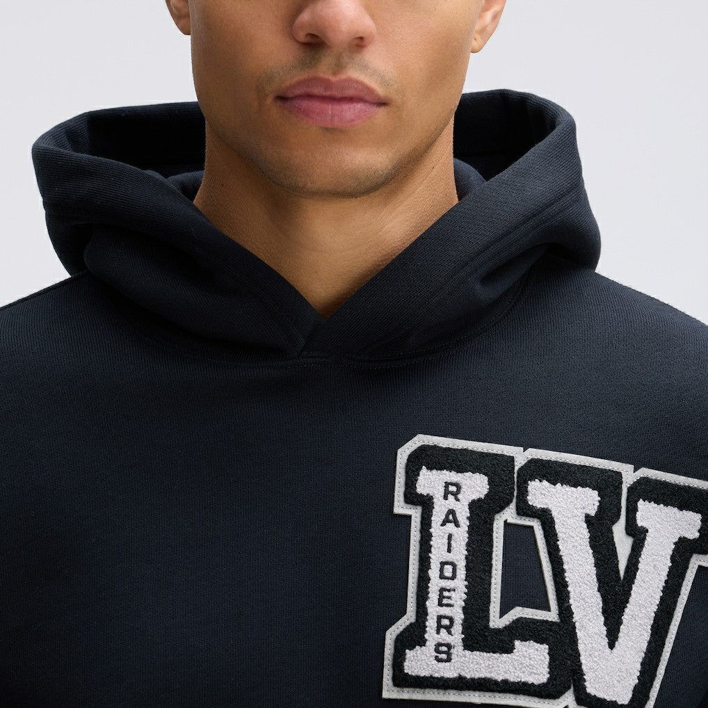 Fanatics Las Vegas Raiders IconicFleece Letterman Hoodie Black